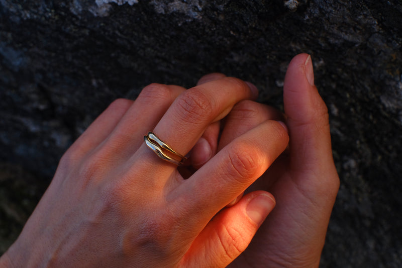 Organic Shaped Ring Set “for Lovers”