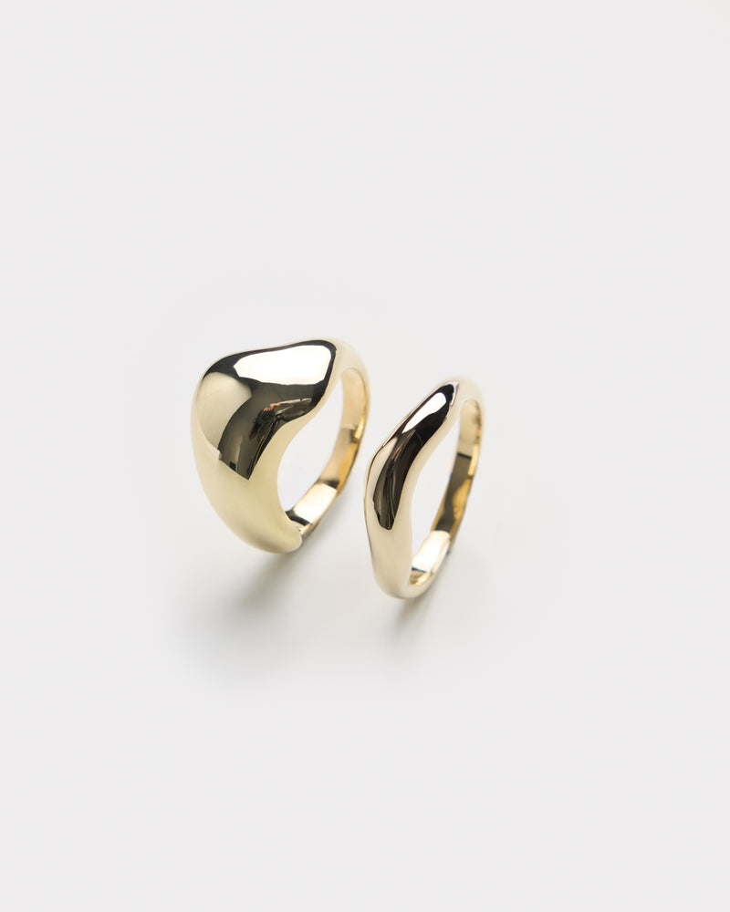 Classic Organic Shaped Ring Set